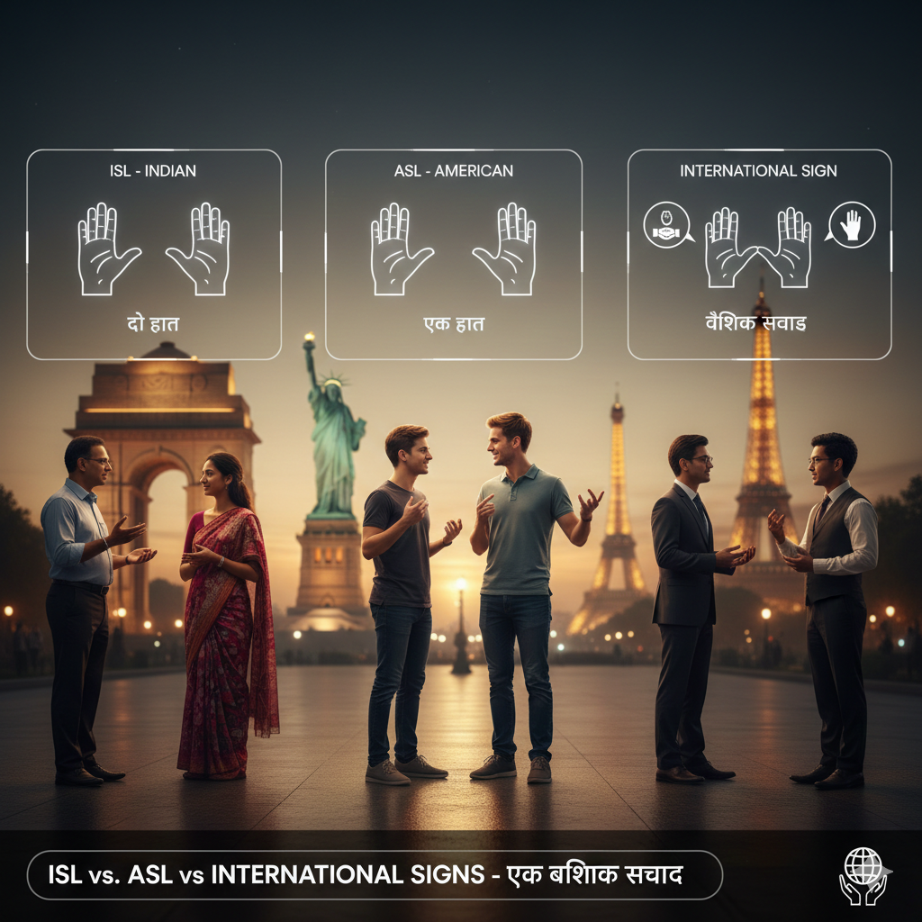 ISL vs. ASL vs. International Signs